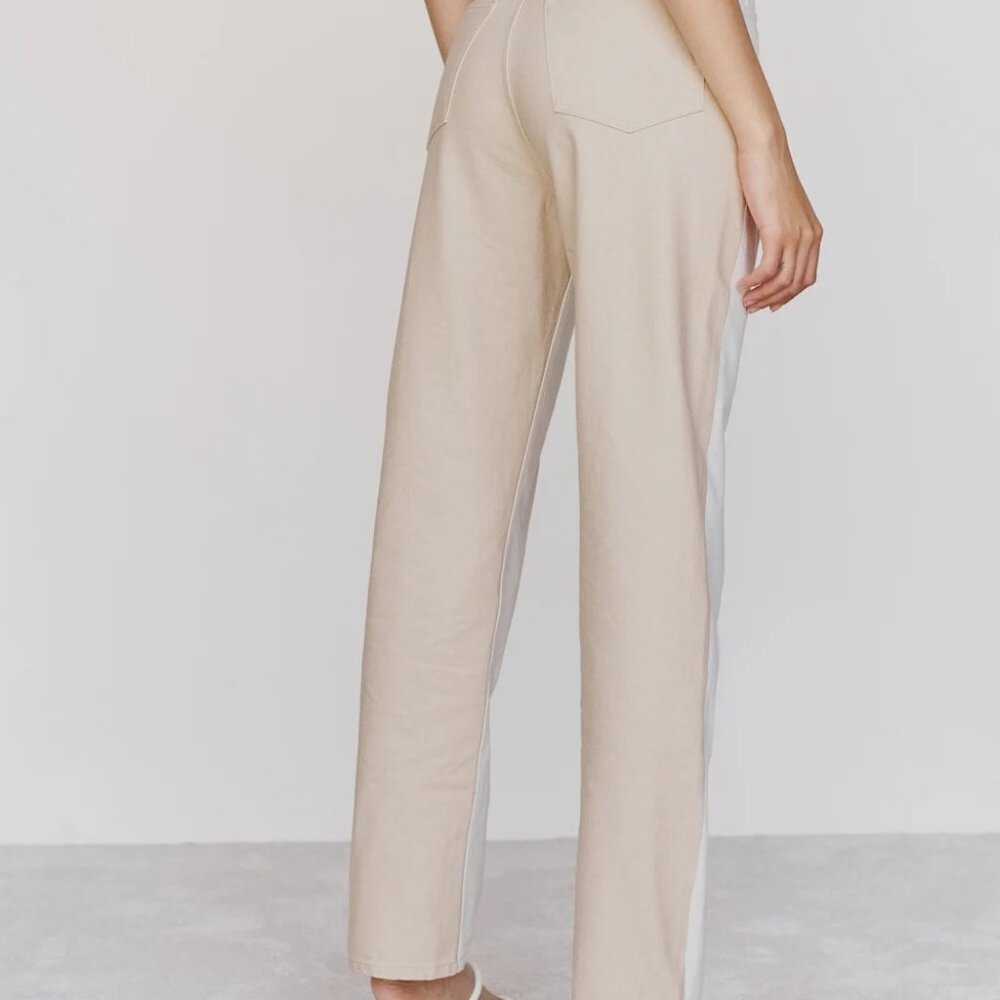 Reformation Sandy Tonal Reworked High Rise Relaxed Straight Jeans Size 25 GUC - Picture 11 of 11